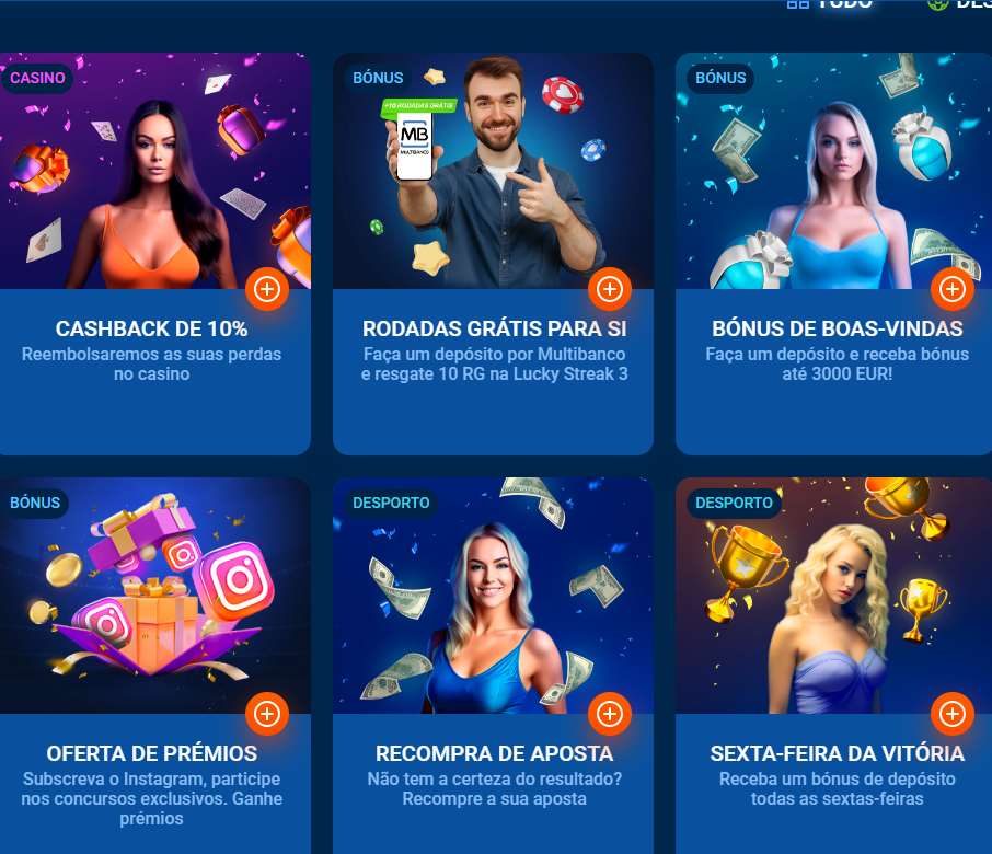 Todos os bónus e promoções do site